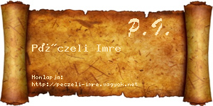 Péczeli Imre névjegykártya