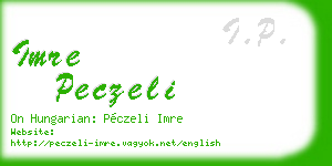 imre peczeli business card